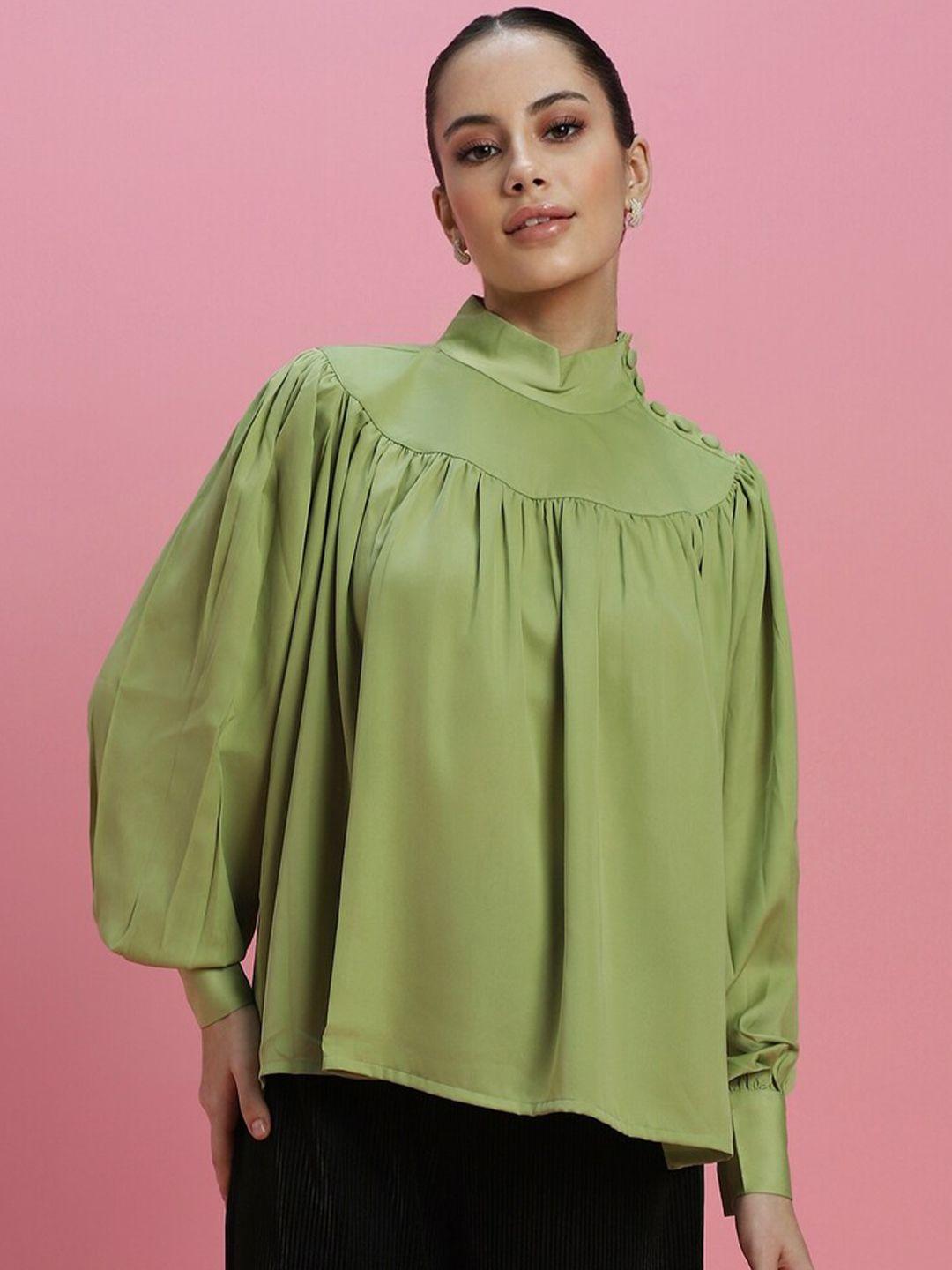 forever 21 green blouson top