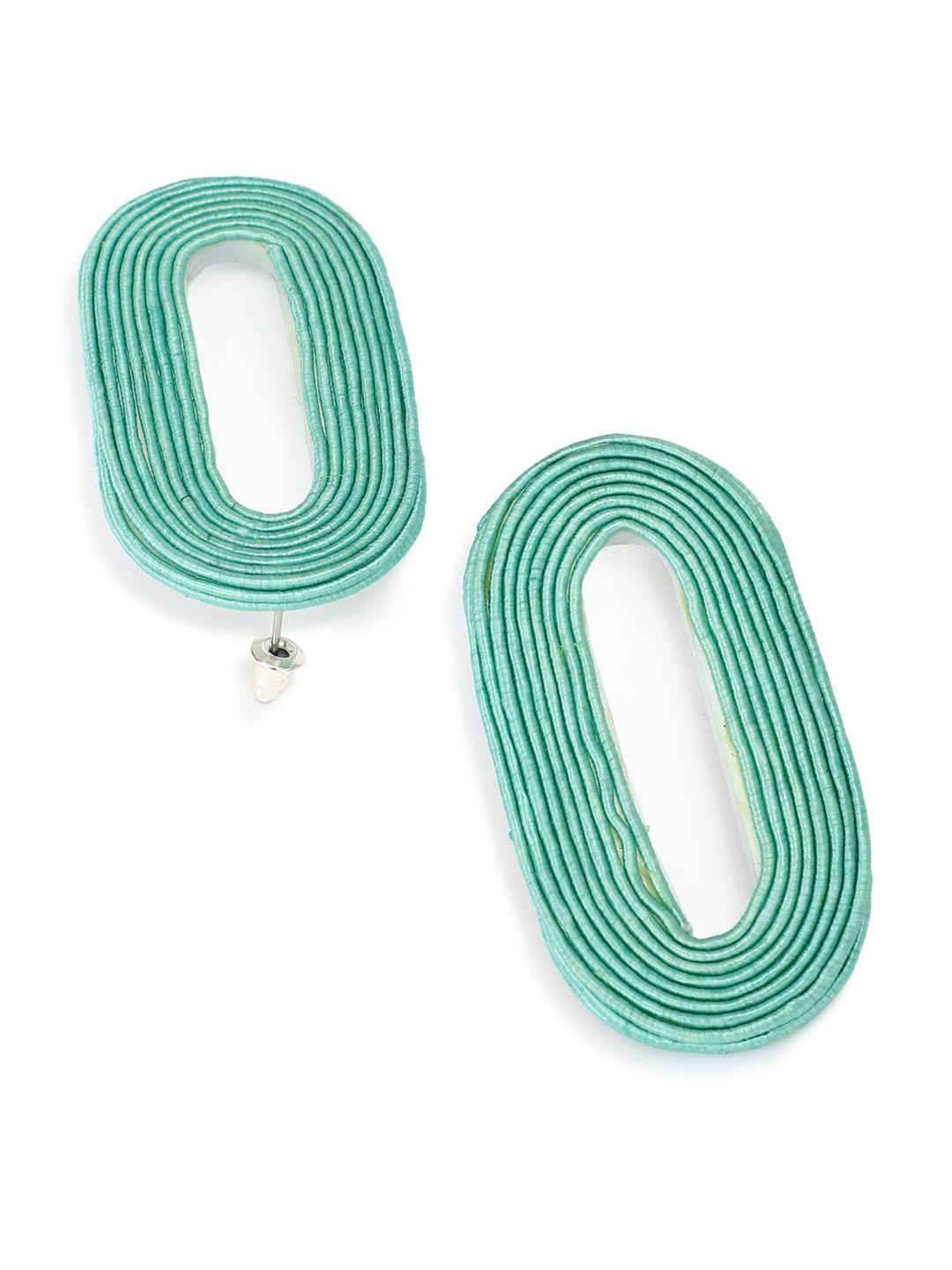 forever 21 green contemporary drop earrings