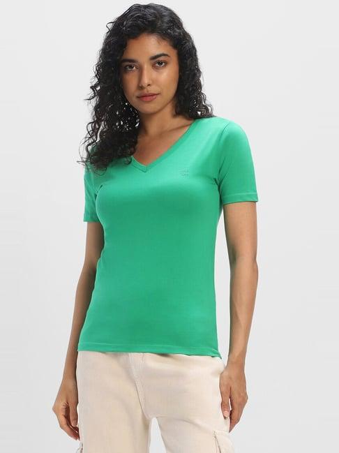 forever 21 green cotton t-shirt