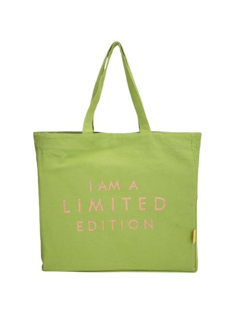 forever 21 green medium tote handbag