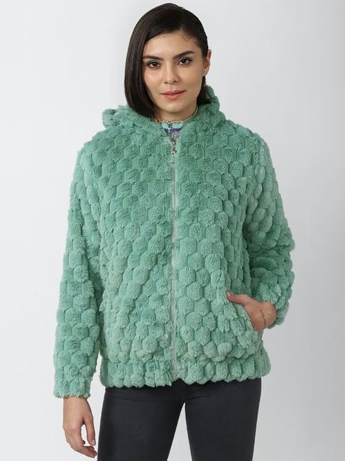 forever 21 green regular fit jacket