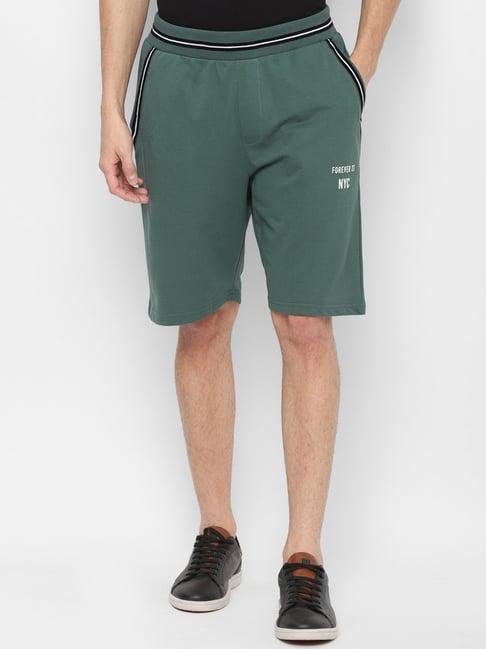 forever 21 green regular fit shorts