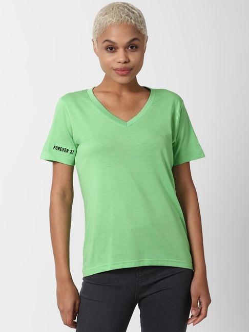 forever 21 green regular fit top