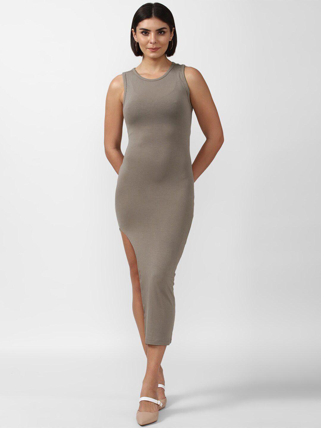 forever 21 grey bodycon midi dress