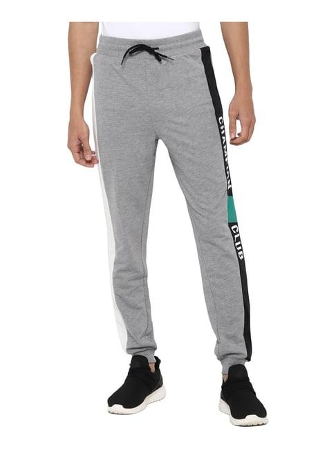 forever 21 grey cotton regular fit printed joggers