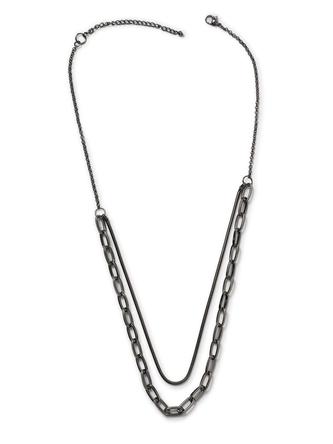 forever 21 grey layered chain