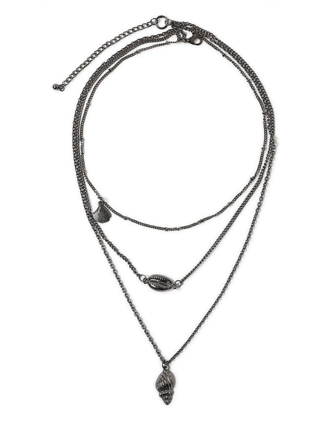 forever 21 grey layered necklace