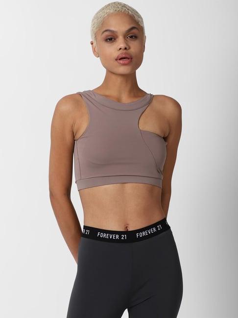 forever 21 grey non wired non padded sports bra
