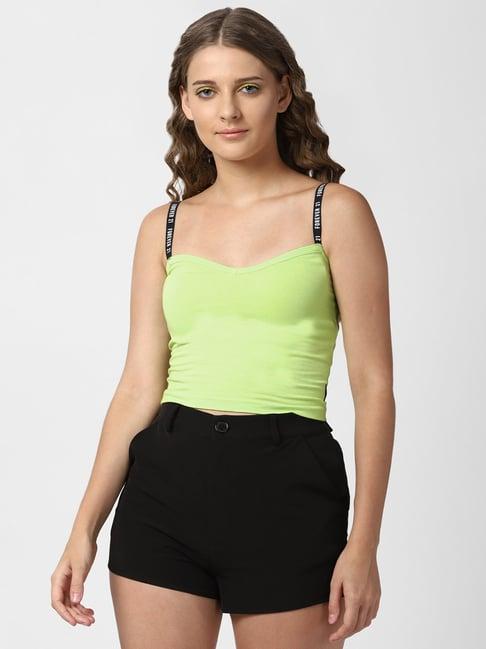 forever 21 light green regular fit crop top