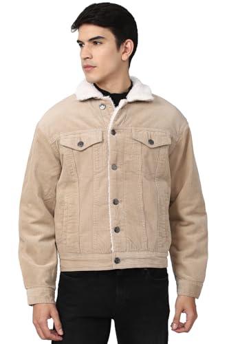 forever 21 men's a-line coat (463661_cream