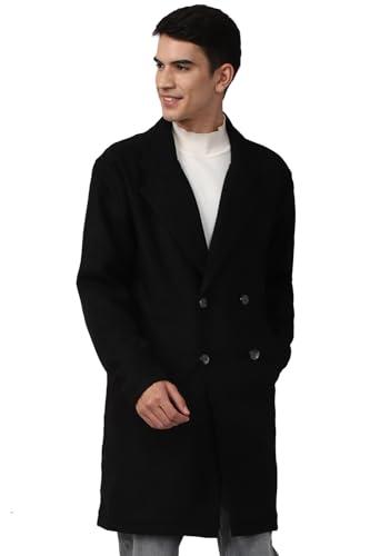 forever 21 men's a-line coat (598647_black