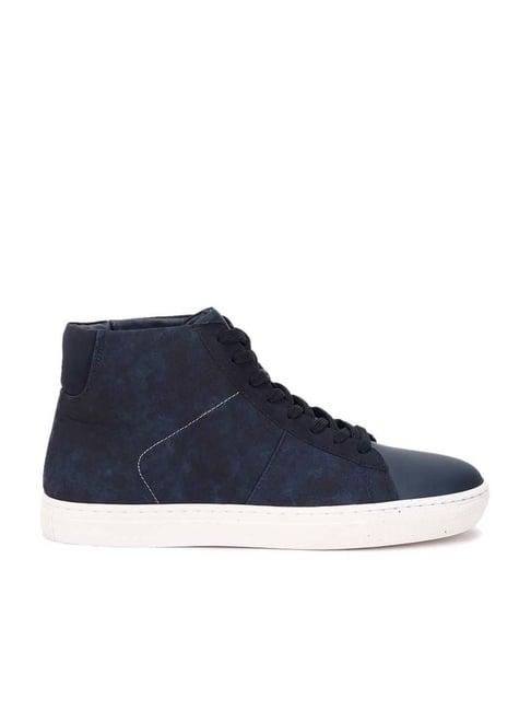 forever 21 men's navy ankle high sneakers