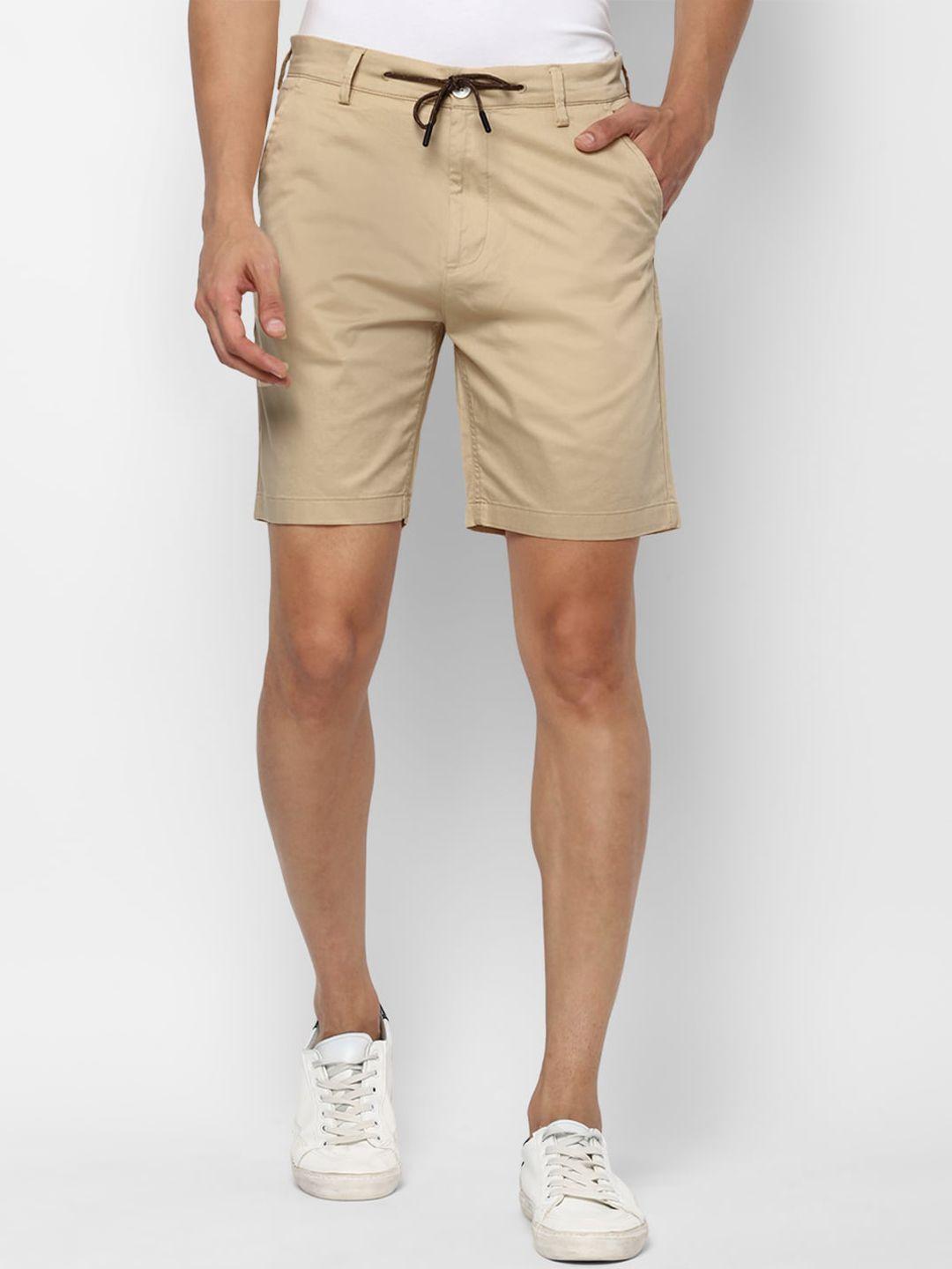 forever 21 men beige regular shorts