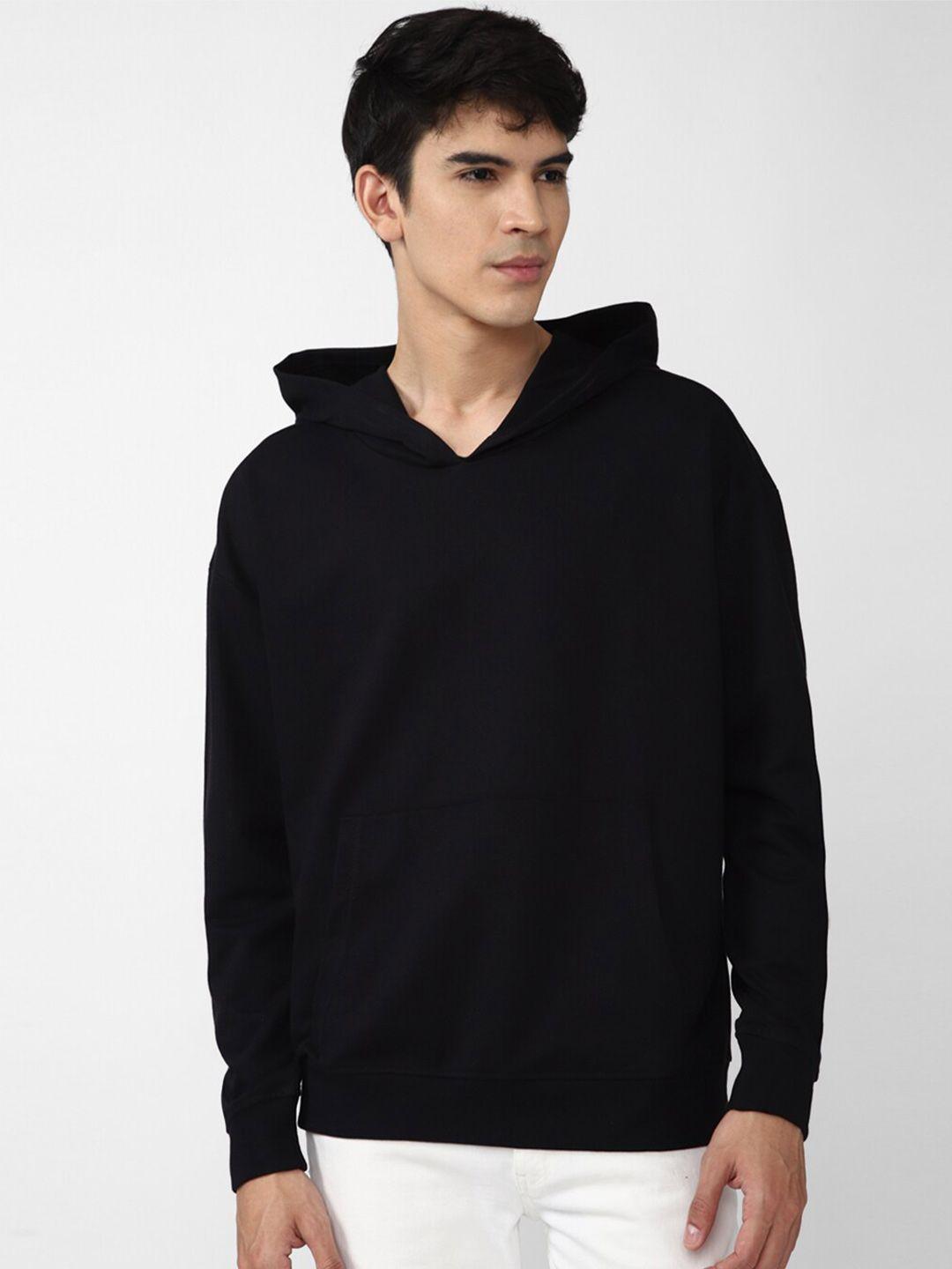 forever 21 men black hooded sweatshirt