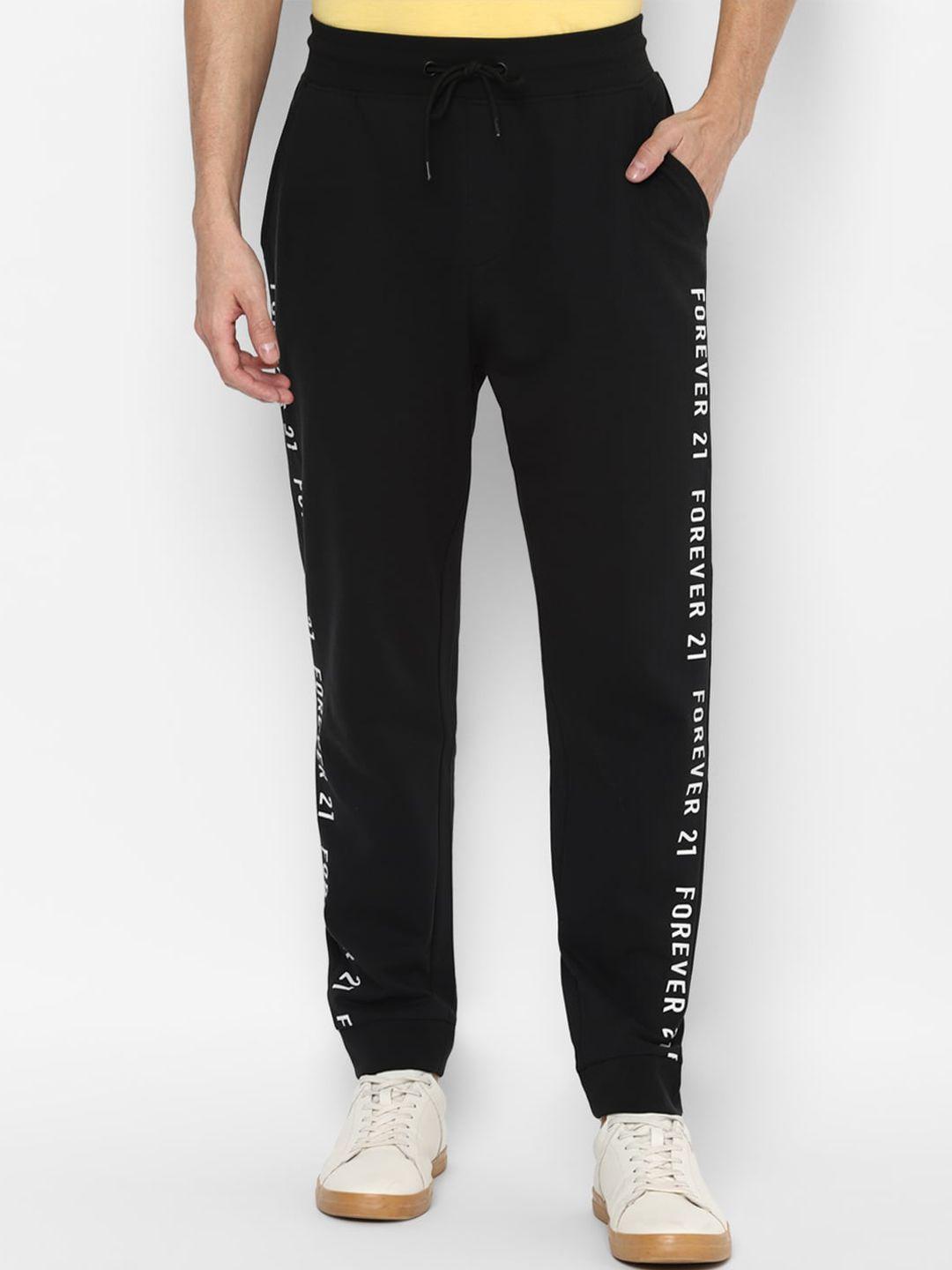 forever 21 men black joggers trousers