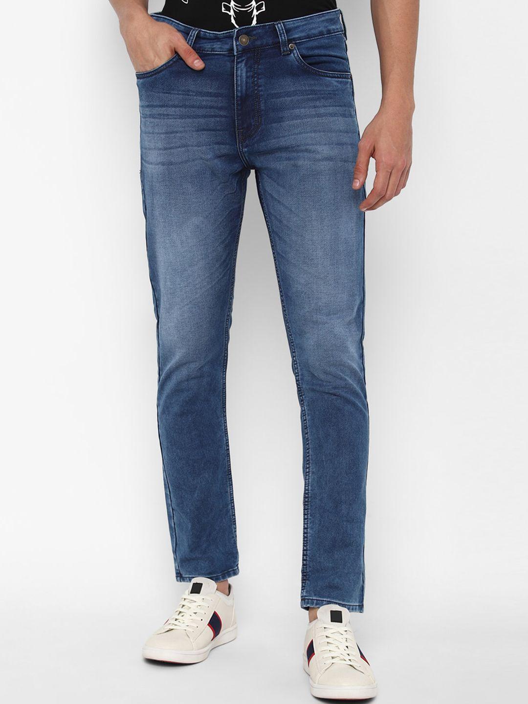 forever 21 men blue heavy fade regular fit jeans