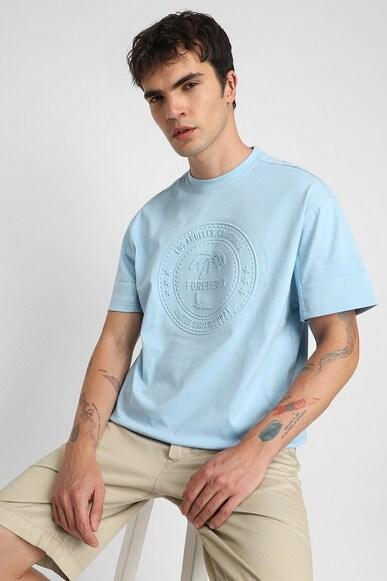 forever 21 men blue printed,t-shirt