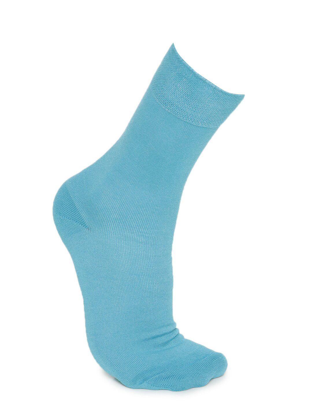 forever 21 men blue solid calf-length socks