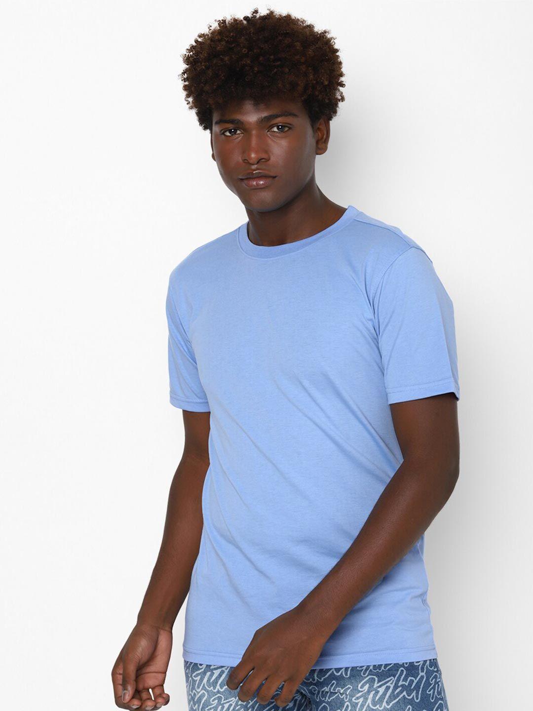 forever 21 men blue t-shirt