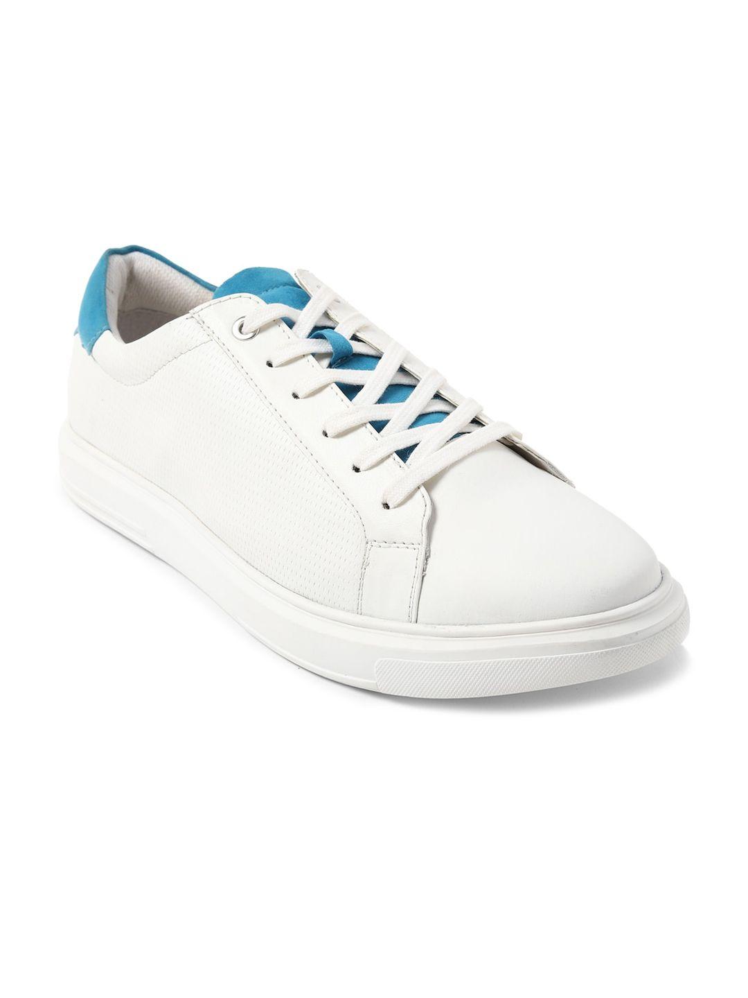 forever 21 men blue textured pu sneakers