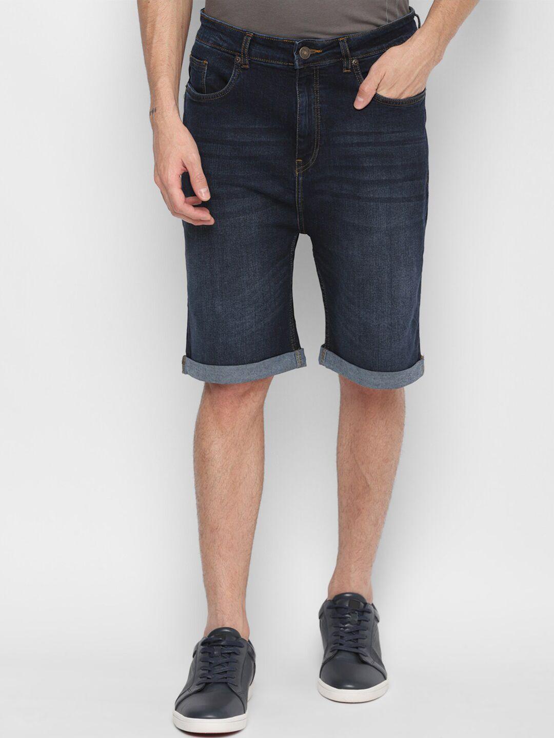 forever 21 men blue washed denim shorts