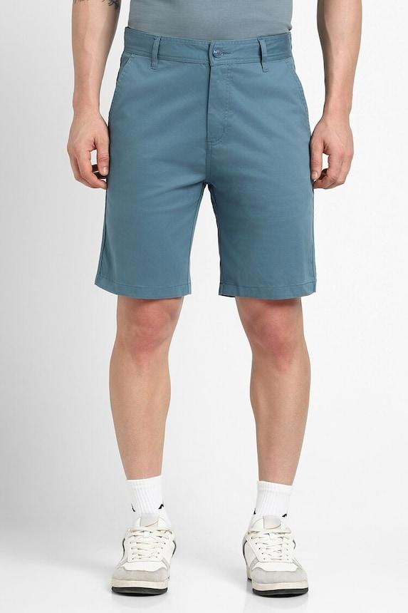 forever 21 men blue woven shorts