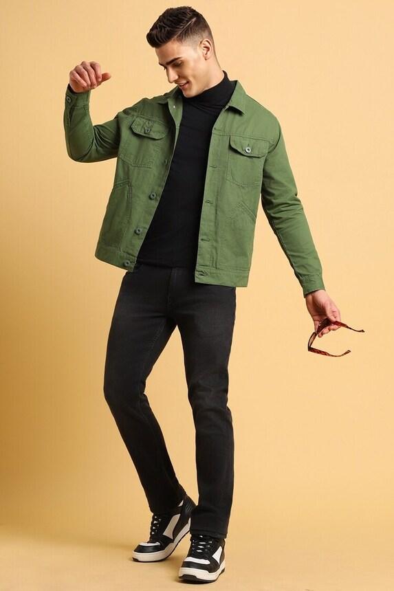 forever 21 men green denim