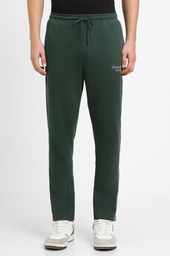 forever 21 men green trackpants