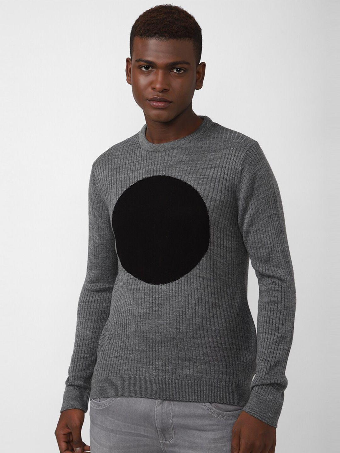 forever 21 men grey & black pullover