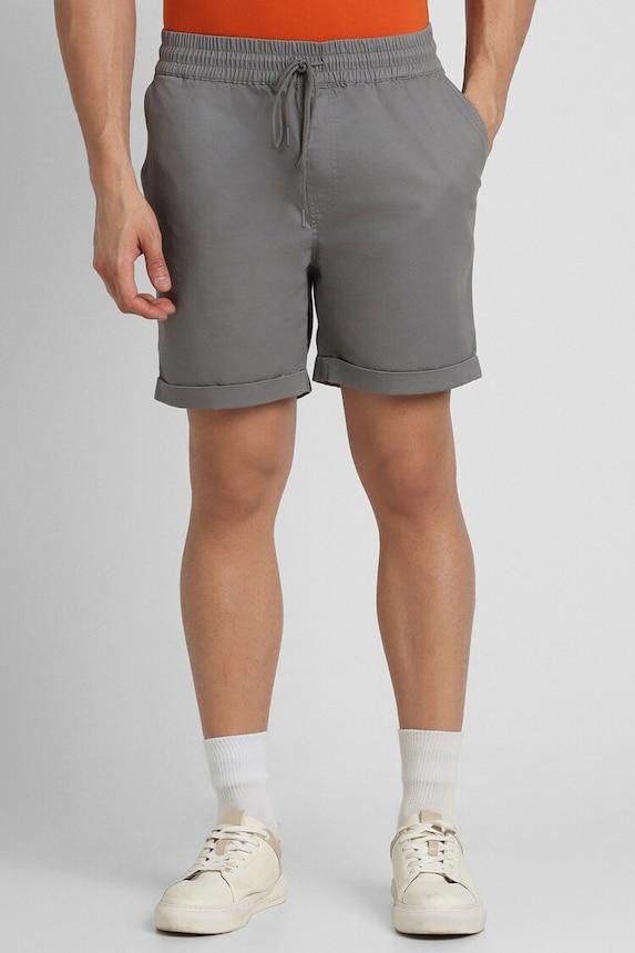 forever 21 men grey woven shorts