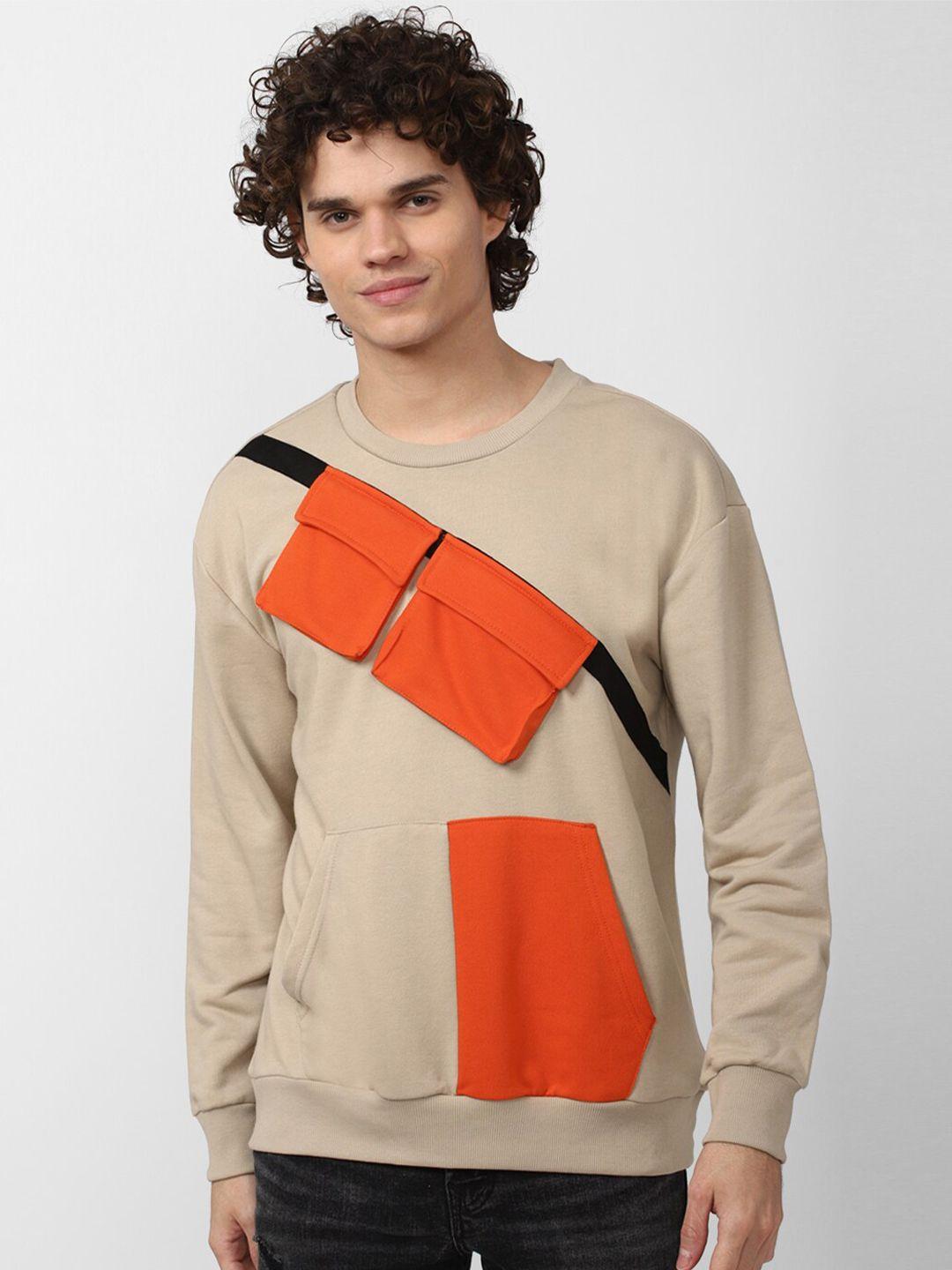 forever 21 men khaki solid sweatshirt