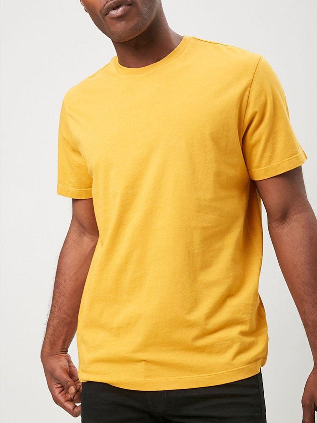 forever 21 men mustard t-shirt