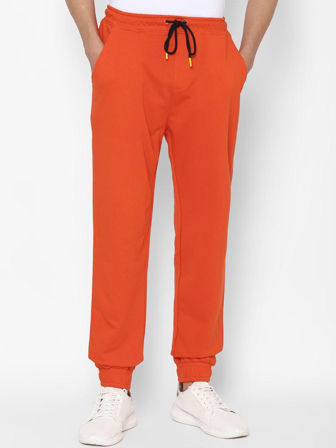 forever 21 men orange joggers trousers