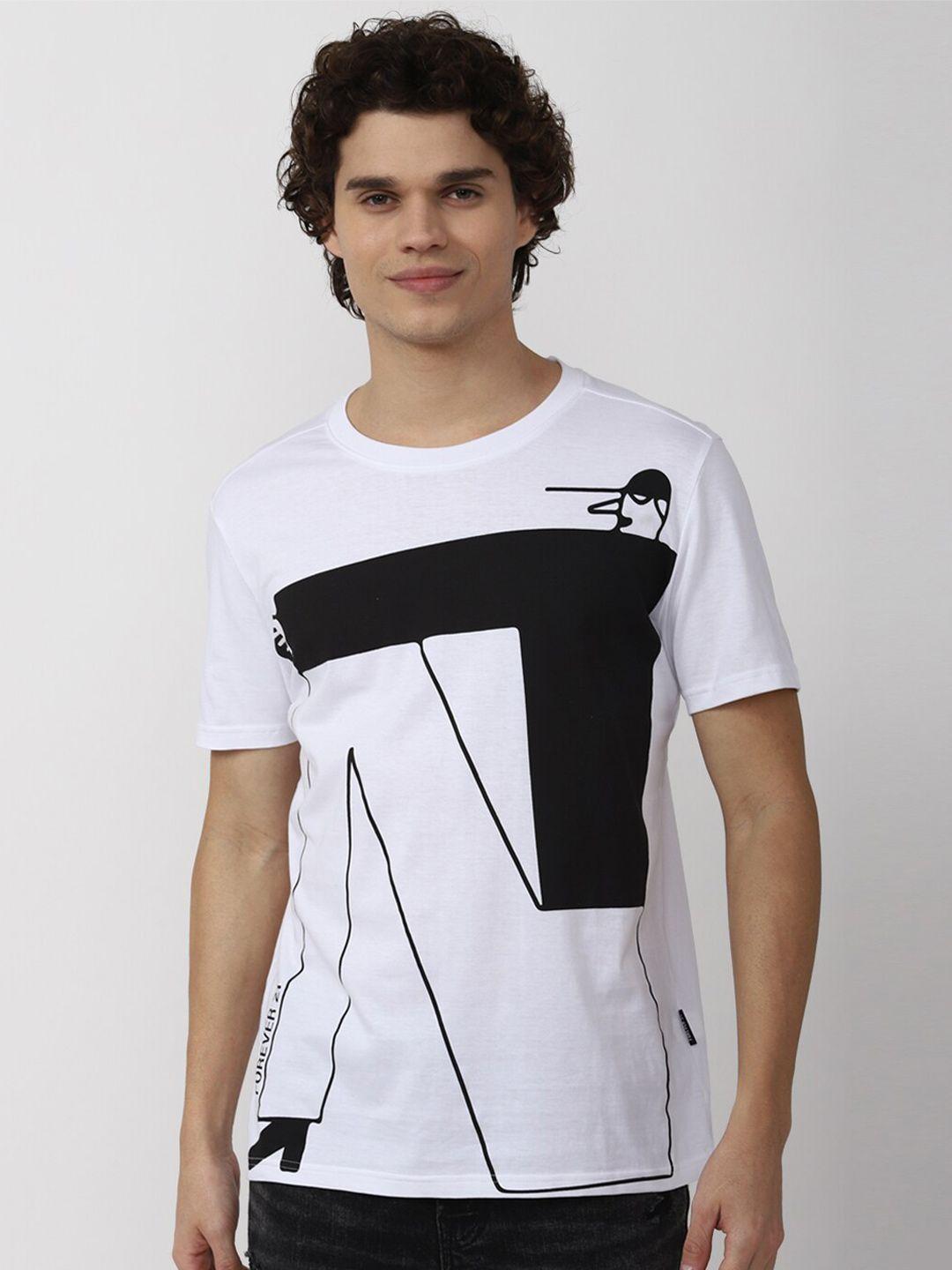 forever 21 men printed cotton t-shirt