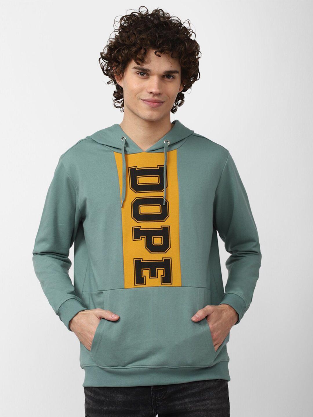 forever 21 men printed hooded sweatshirt