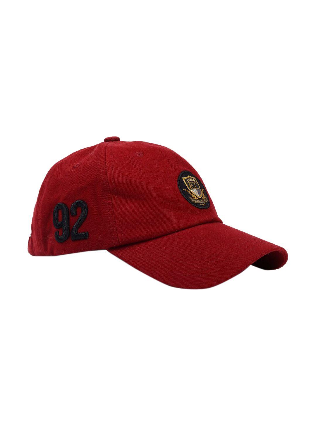 forever 21 men red royal fcc embroidered pure cotton baseball cap