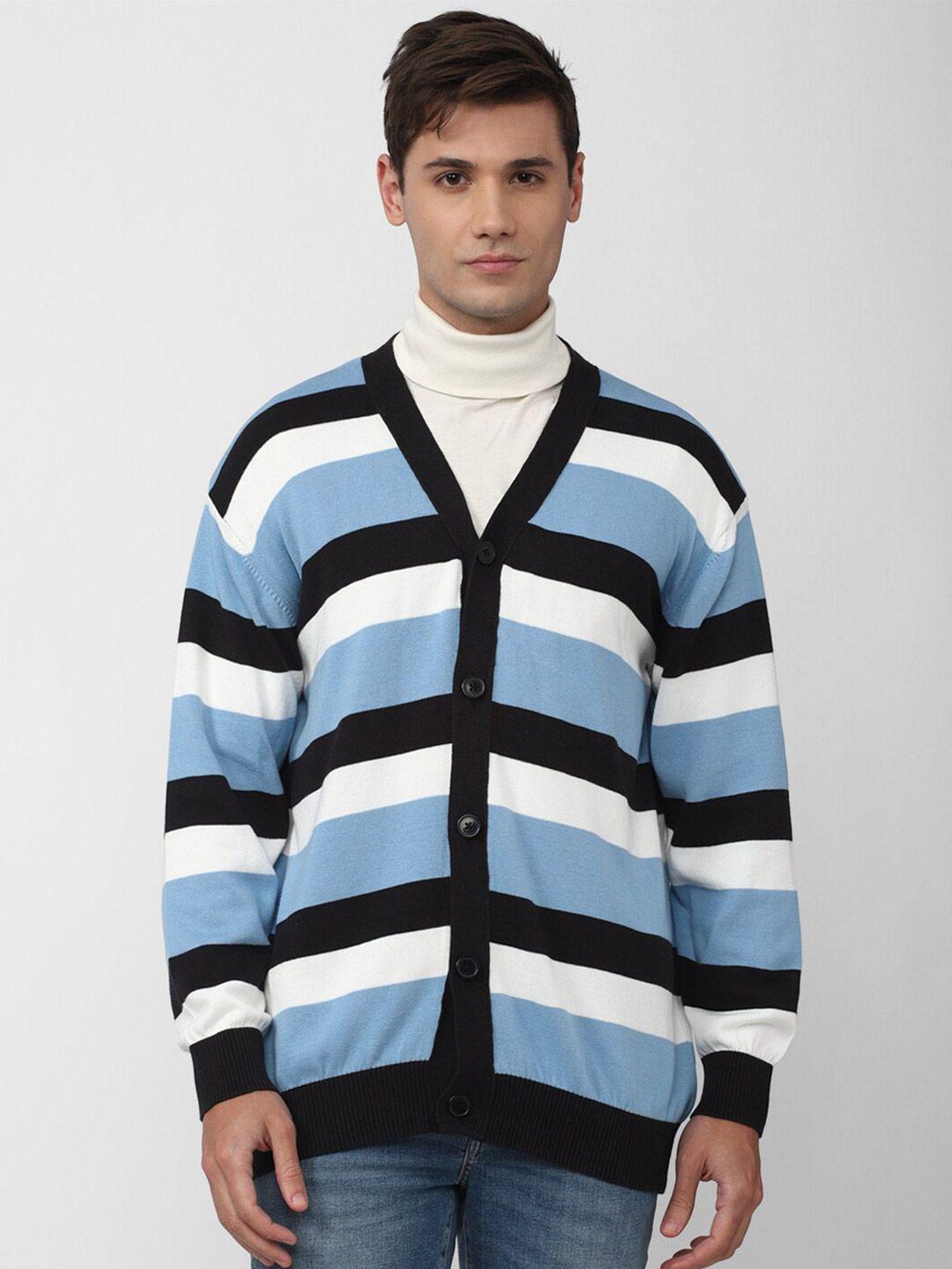 forever 21 men striped cardigan pure cotton sweater