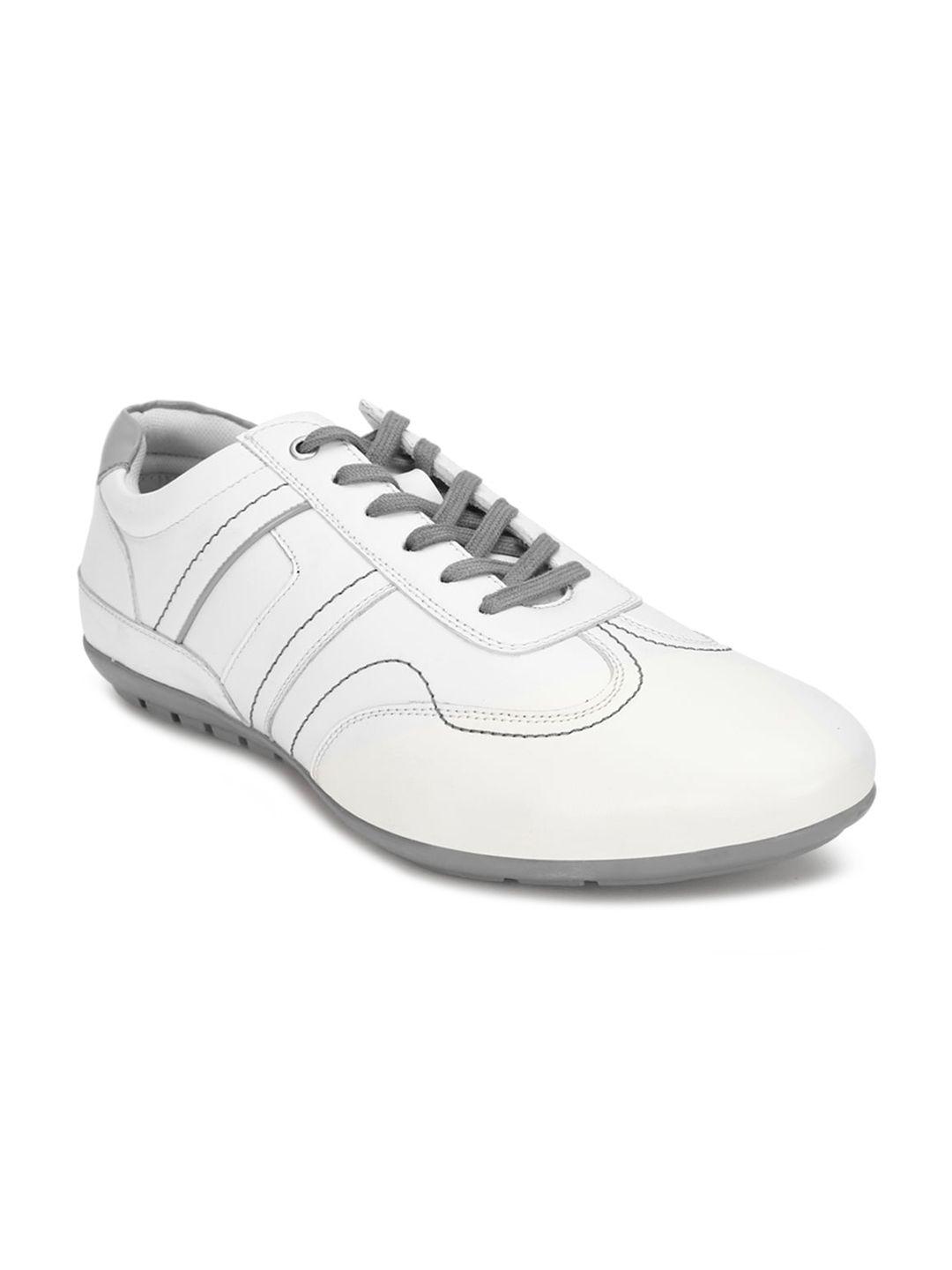 forever 21 men white & grey pu sneakers