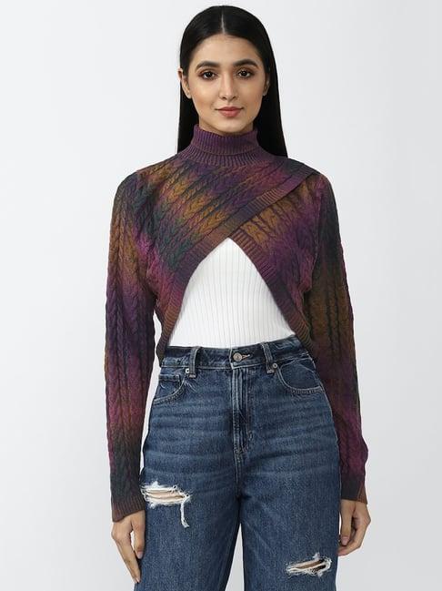 forever 21 multicolor full sleeves sweater