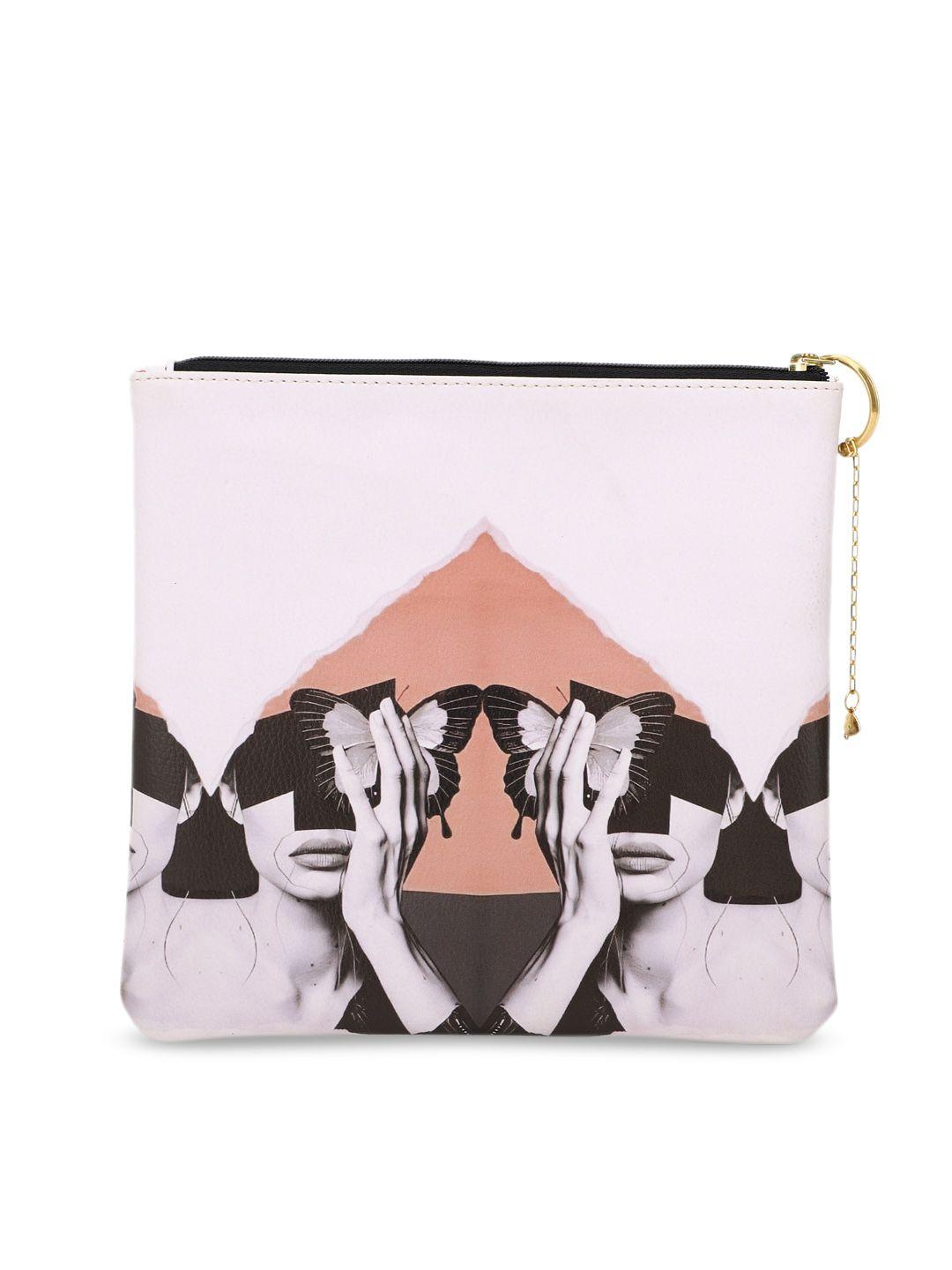 forever 21 multicoloured printed pu structured sling bag