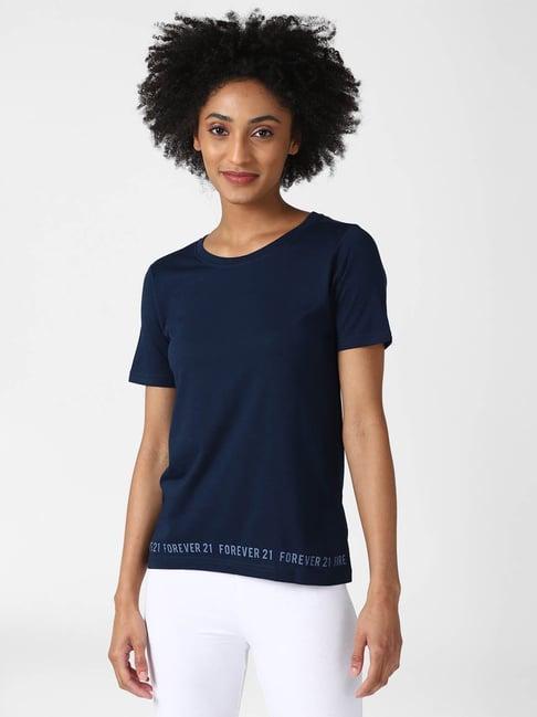 forever 21 navy graphic print top