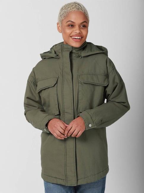 forever 21 olive cotton jacket