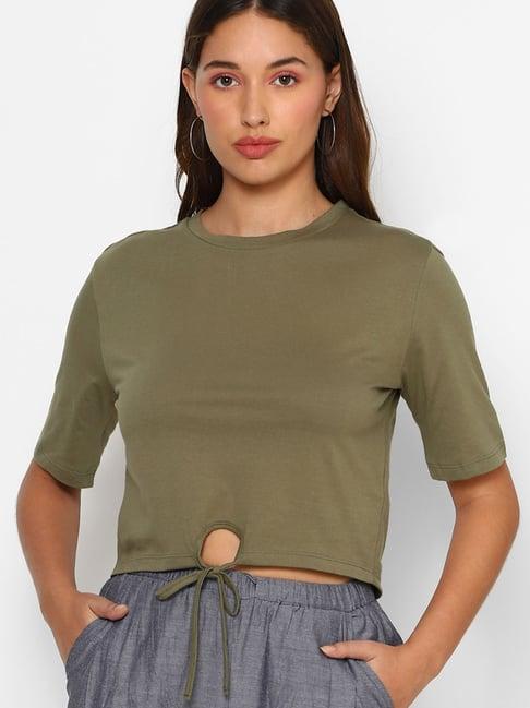 forever 21 olive cotton top