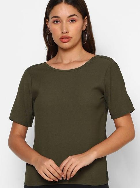 forever 21 olive regular fit top