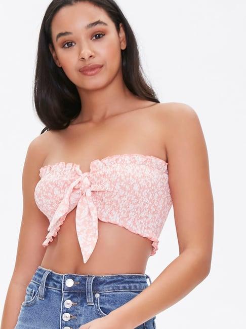 forever 21 orange floral print top