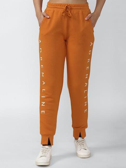 forever 21 orange printed joggers