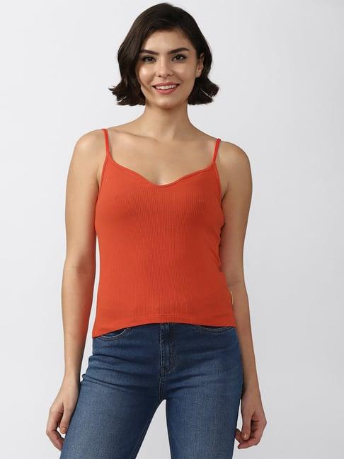 forever 21 orange regular fit camisole