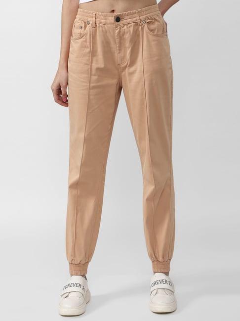 forever 21 peach regular fit joggers