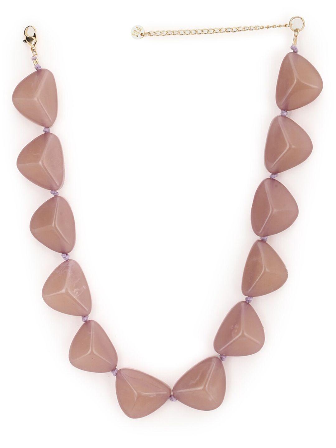 forever 21 pink & gold-toned necklace