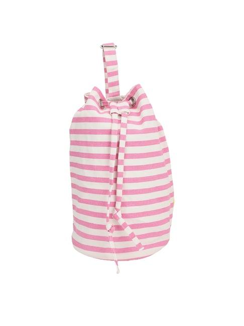 forever 21 pink & white striped shoulder handbag